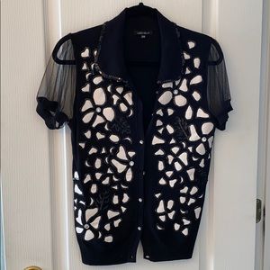 Black and White button down Cardigan